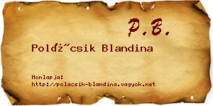 Polácsik Blandina névjegykártya